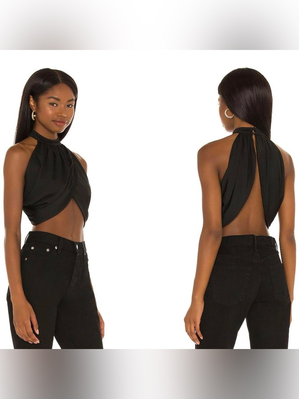 NWT Revolve superdown Emani Wrap Crop Top | size small